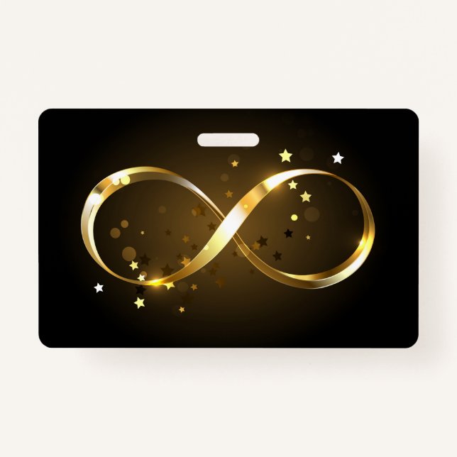 Badge Symbole d'infini doré (Devant)
