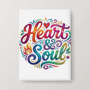 Badge T-Shirt Cœur & Âme – Amour & Passions Inspirants