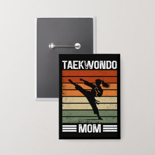 Badge Taekwondo Maman Retro Martial Arts Maman Cadeau