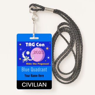 Badge TAG Con 2025 - Quadrant Bleu - Insigne civil