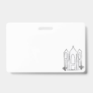 Badge Temple mormon simple moderne LDS Salt Lake City