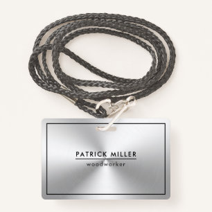 Badge Textures brillantes en métal argenté avec texture 