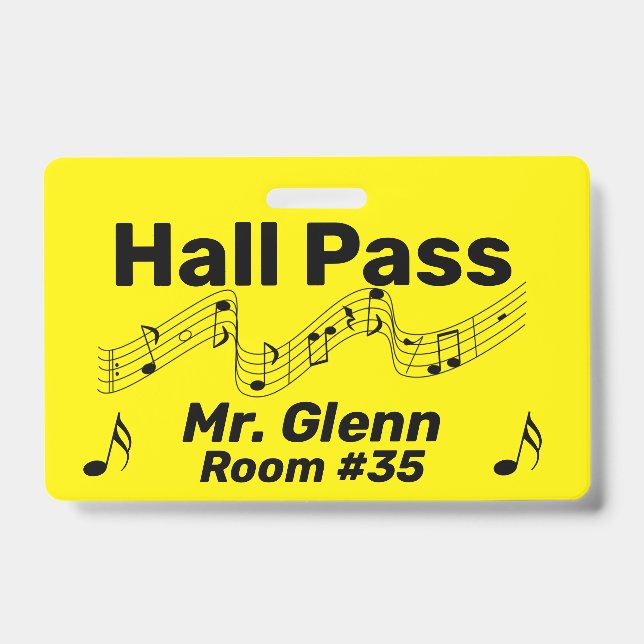 Badge Thème de musique Hall Pass (Face)
