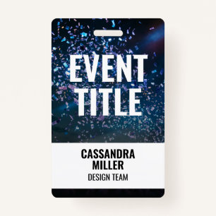 Badge Titre de l'événement avec le pass Arrière - plan p
