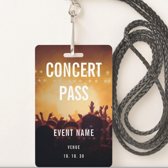 Badge Tous Nom d'accès Photo Concert personnalisé (Créateur téléchargé)