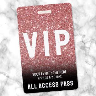 Badge Tout Accès Rose Gold VIP