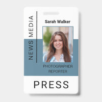 Travailleur de presse ID employé des médias en ble
