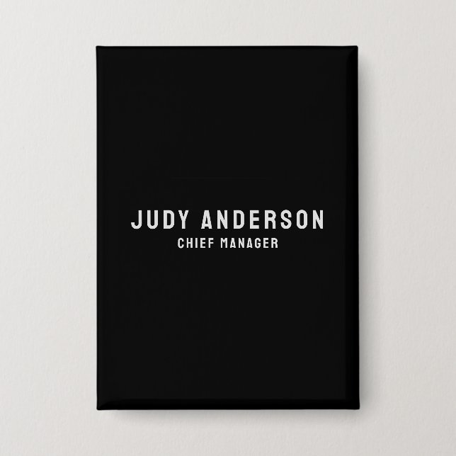 Badge Trendy Black Professional Plain Modern Elegant (Recto)