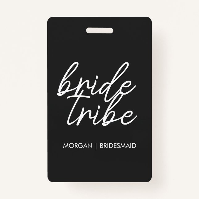 Badge Tribe de mariée | Bachelorette Moderne (Devant)