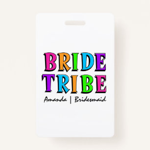 Badge Tribe de mariée Neon Rainbow Bachelorette