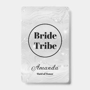 Badge Tribu de la Mariée Vierge Moderne Bachelorette