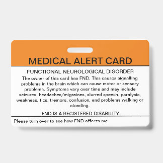 Badge Trouble neurologique fonctionnel Insigne Médicale