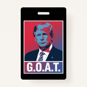 Badge Trump GOAT Election 2024 Vintage républicain
