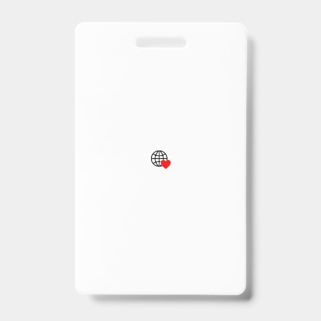 Badge Un symbole de cœur rouge créé avec des lignes liss (Avant)