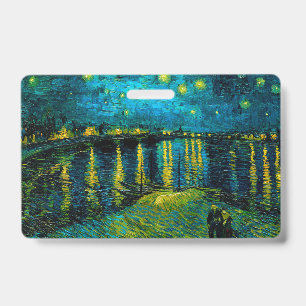 Badge Van Gogh Nuit étoilée sur le Rhône