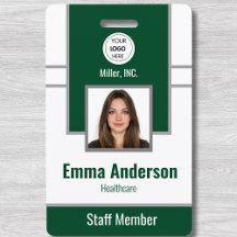 Vert | ID photo de l'employé Sécurité de la sociét