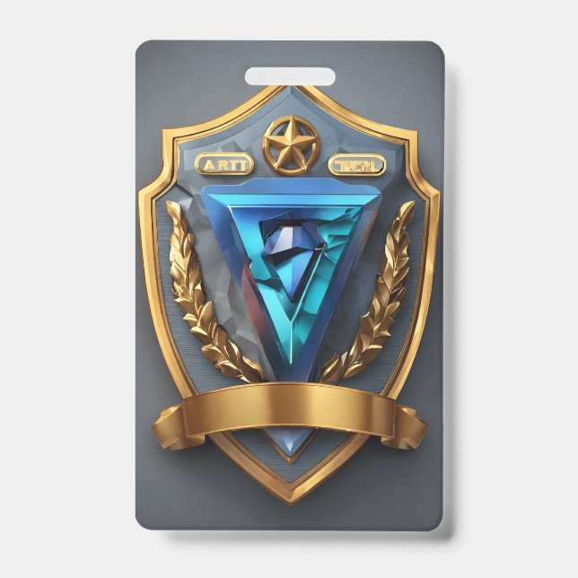 Badge Vertical | Titulaire de carte d'identité personnal (Front)