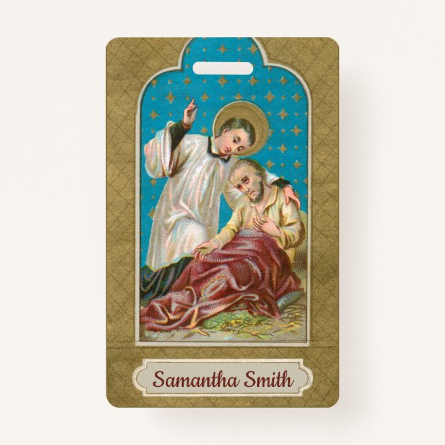 Badge Victime de St Aloysius Gonzaga et de la peste (Sty (Devant)