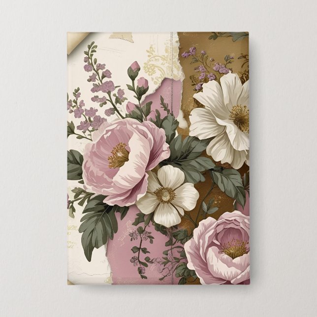 Badge Vintage Floral - Button (Recto)