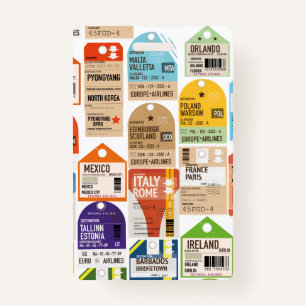 Badge Vintage travel tickets.