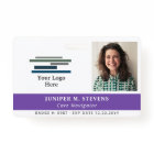 Violet avec logo et photo ID employé