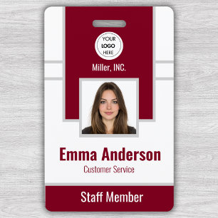 Badge Violet ID photo du personnel de conférence et d'