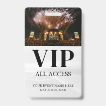 Badge VIP Accès Total Événement Personnalisé Simpl