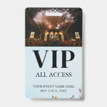 Badge VIP Accès Total Événement Personnalisé Simpl