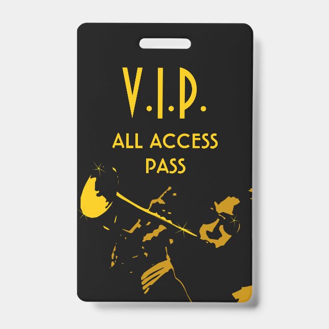 Badge VIP All Access Pass à l'événement musical Vertical (Front)