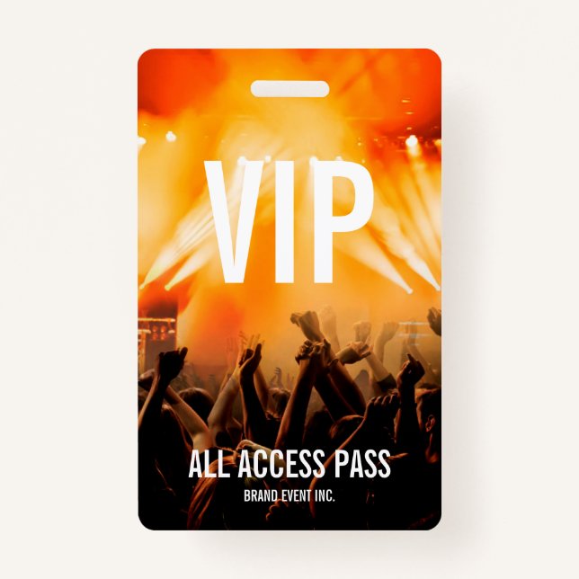 Badge VIP All Access Pass Concert Event (Devant)