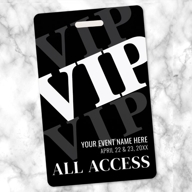 Badge VIP Black All Access, événement (VIP Black All Access Event Badge)
