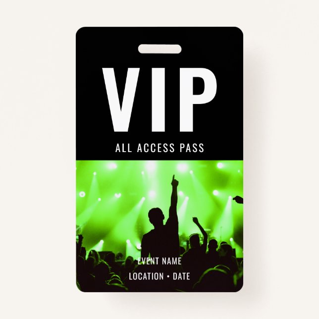 Badge VIP Custom Event or Concert Name All Access (Devant)