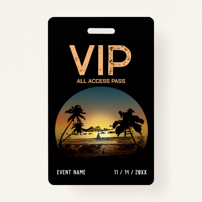 Badge VIP Sunset (Devant)