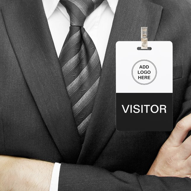 Badge Visiteur du logo de l'entreprise (Créateur téléchargé)