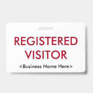 Badge "VISITEUR INSCRIT" minimal