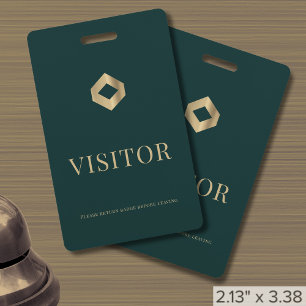 Badge visiteur logo d'entreprise