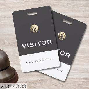 Badge visiteur professionnel Gold Seal