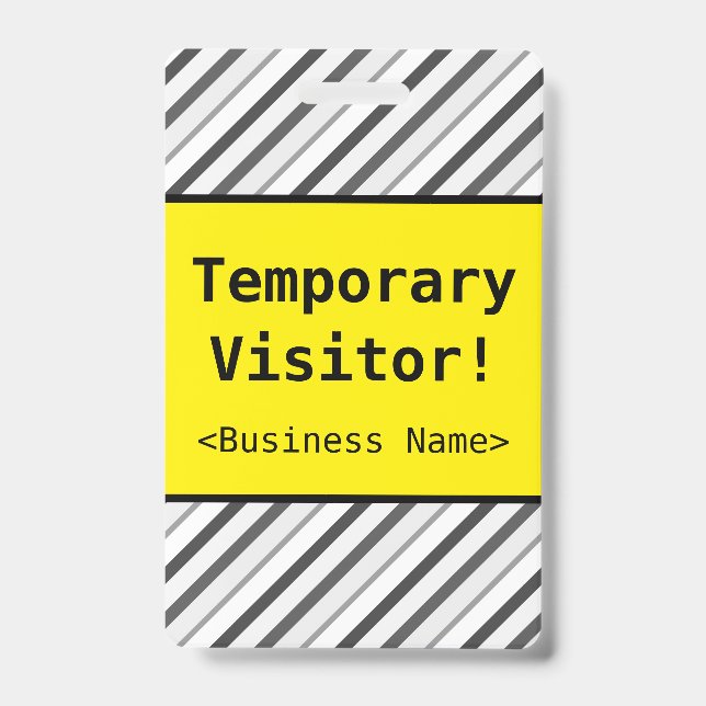 Badge "Visiteur temporaire !" de base (Avant)