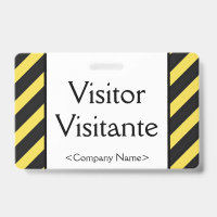 Badge "Visiteur" "Visitante" de base