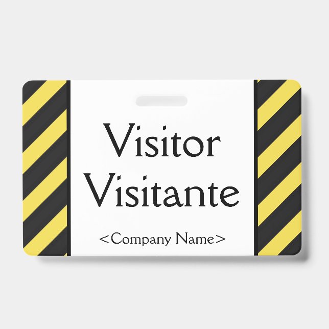 Badge "Visiteur" "Visitante" de base (Avant)