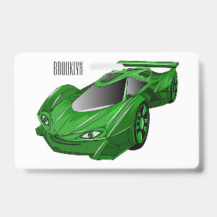 Badge Voiture de sport verte avec illustration airfos