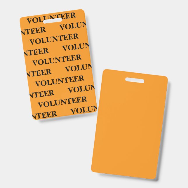 Badge - Volunteer (Front & Back)