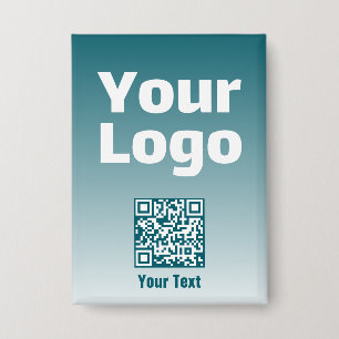 Badge Votre logo avec code QR modifiable et ombre dégrad