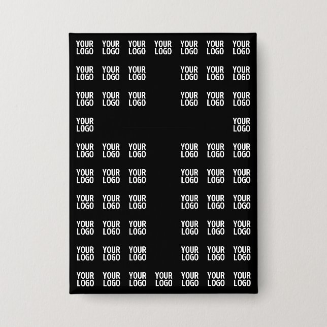 Badge Votre logo ou image téléchargée | Motif croisé (Recto)