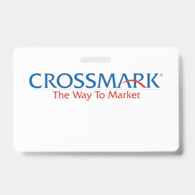 Badge votre nom ici crossmark (Avant)