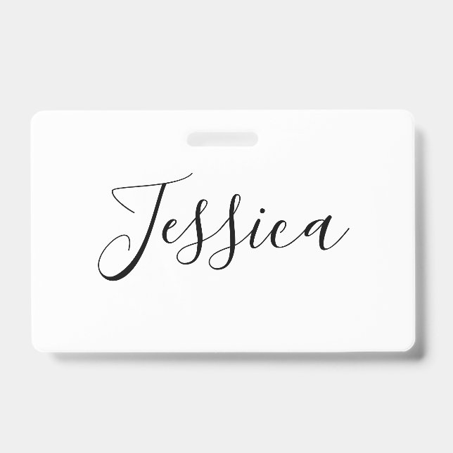 Badge Votre nom | Script élégant (Avant)
