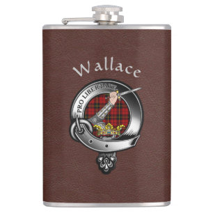 Badge Wallace Clan avec Brown Faux Flacon en cuir