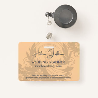 Badge Wedding planner du logo Motif de Pêche moderne