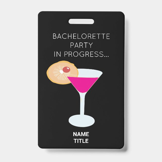 Badge Week-end drôle de filles pour la fête de bachelor  (Avant)