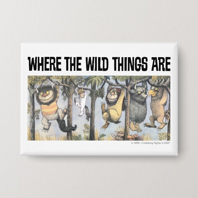 Badge Wild Things and Max Swinging From Trees (Recto)